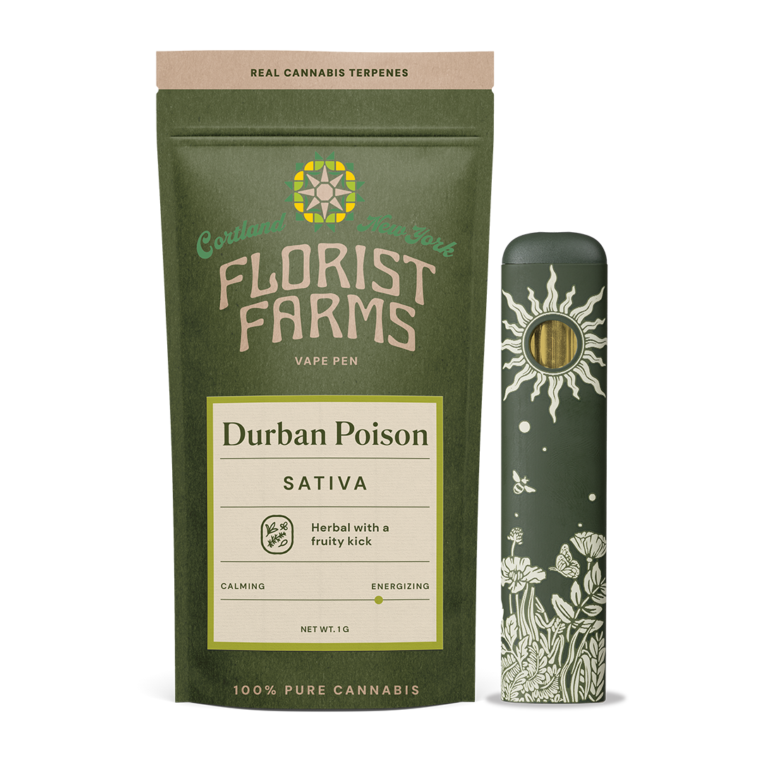 Durban Poison | All-In-One Vape | 1g – Florist Farms Durban Poison | All-In-One Vape | 1g – Florist Farms