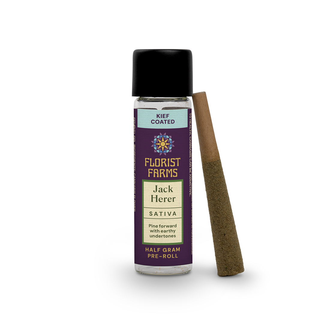 Jack Herer | Kief Coated | Half Gram Pre-Rolls | Single – Florist
