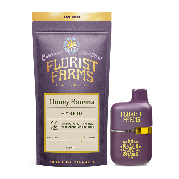Honey Banana | Live Resin | All-In-One-Vape | 1G – Florist Farms Honey Banana | Live Resin | All-In-One-Vape | 1G – Florist Farms
