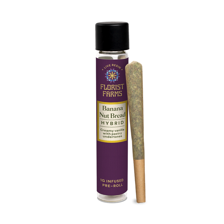 Banana Nut Bread | Live Resin Infused | 1 Gram Pre-Roll | Single
