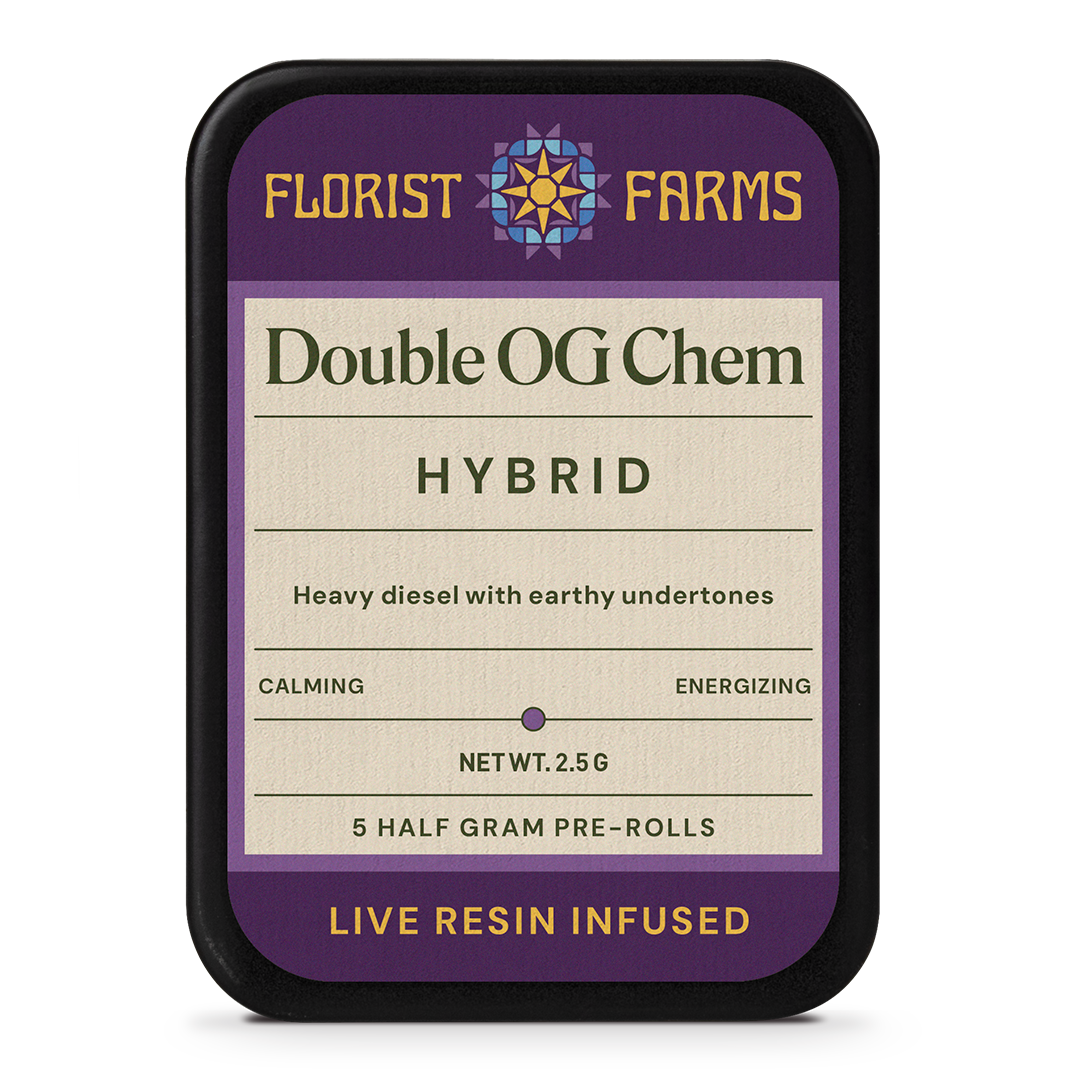 Double OG Chem | Live Resin Infused | Half Gram Pre-Rolls | 5pk