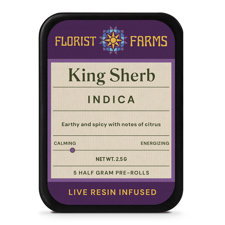 King Sherb | Live Resin Infused | Half Gram Pre-Rolls | 5pk