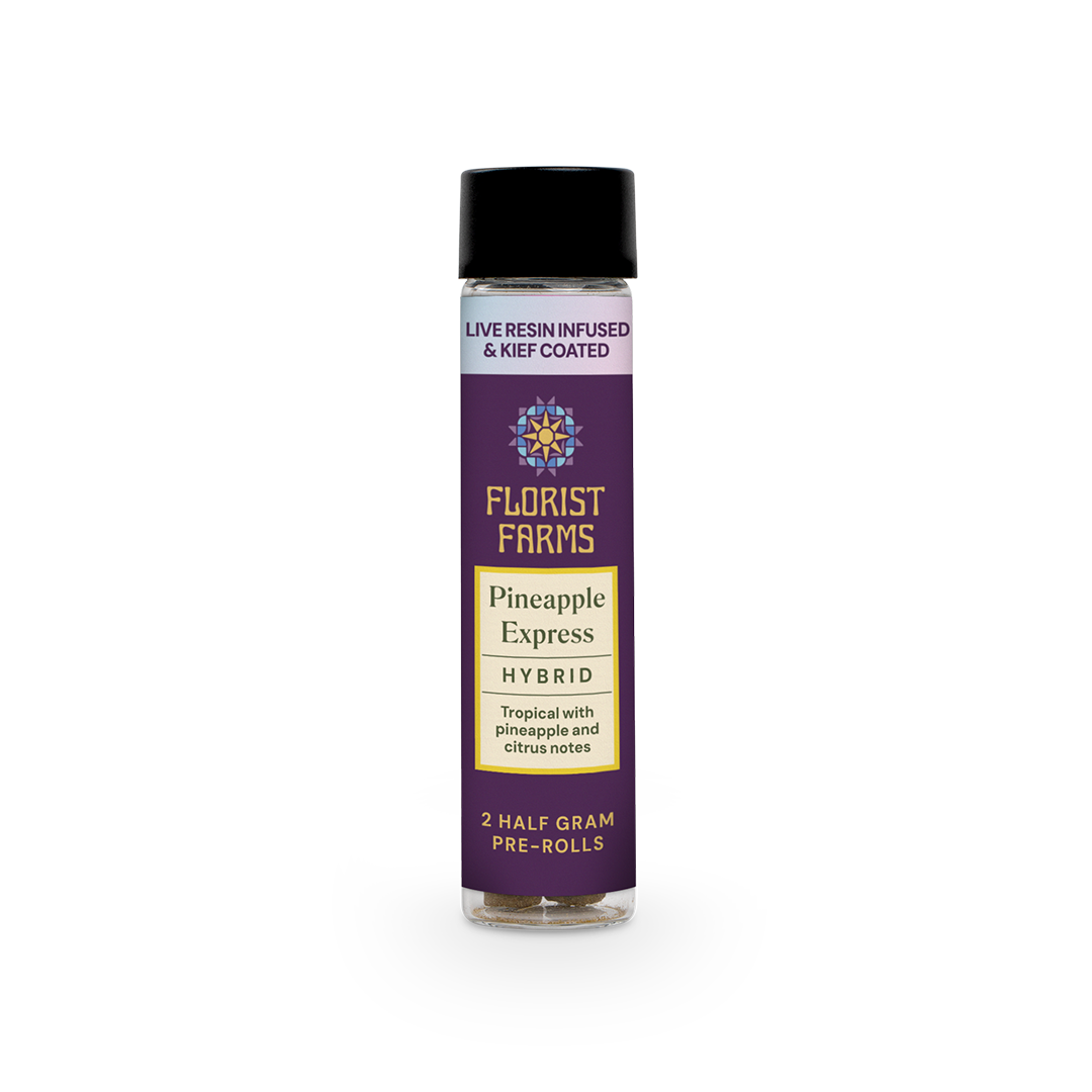Pineapple Express | Live Resin Infused & Kief Coated | Half Gram Pre-Rolls | 2pk