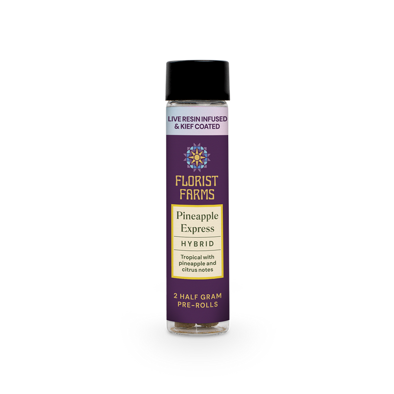 Pineapple Express | Live Resin Infused & Kief Coated | Half Gram Pre-Rolls | 2pk