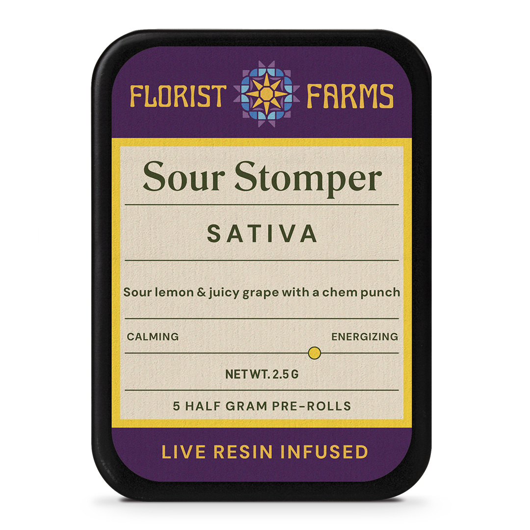 Sour Stomper | Live Resin Infused | Half Gram Pre-Rolls | 5pk