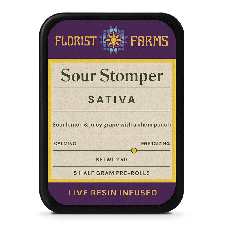 Sour Stomper | Live Resin Infused | Half Gram Pre-Rolls | 5pk