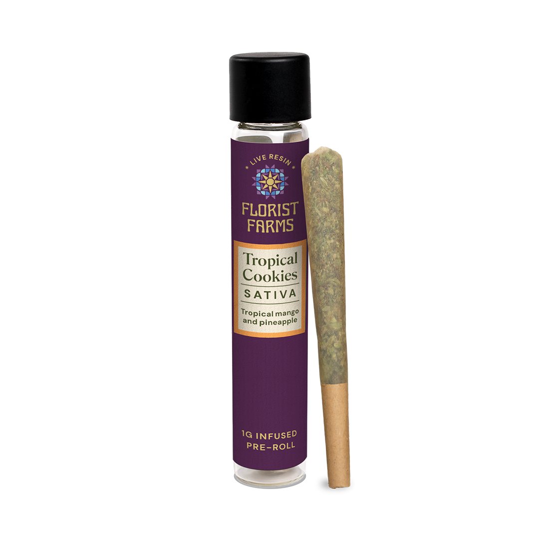 Tropical Cookies | Live Resin Infused | 1 Gram Pre-Roll | Single