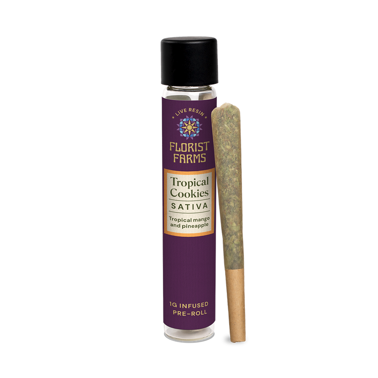 Tropical Cookies | Live Resin Infused | 1 Gram Pre-Roll | Single
